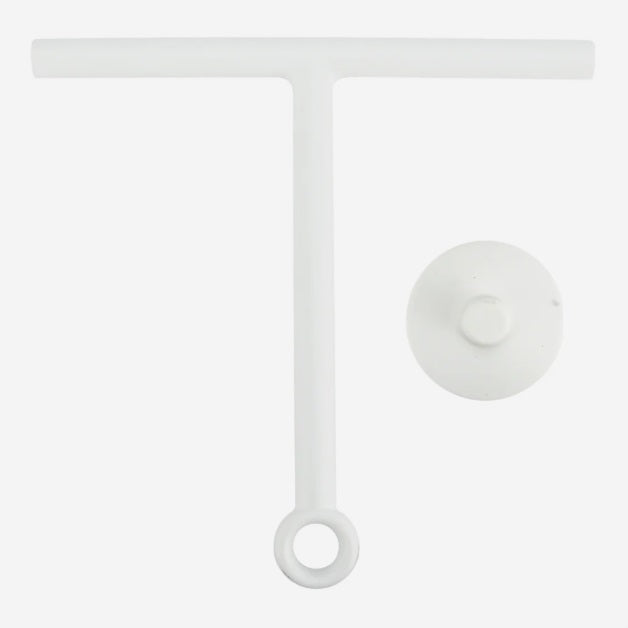 Wisser met zuignap 22 cm wit