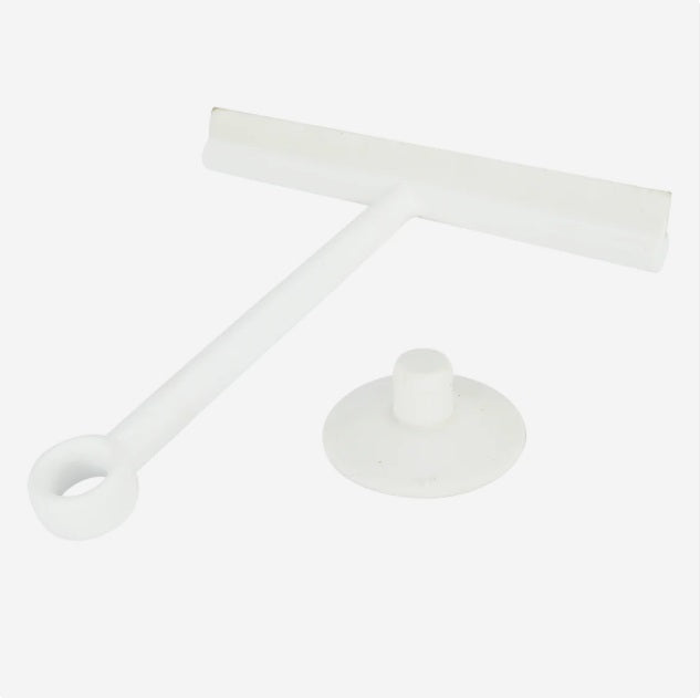 Wisser met zuignap 22 cm wit